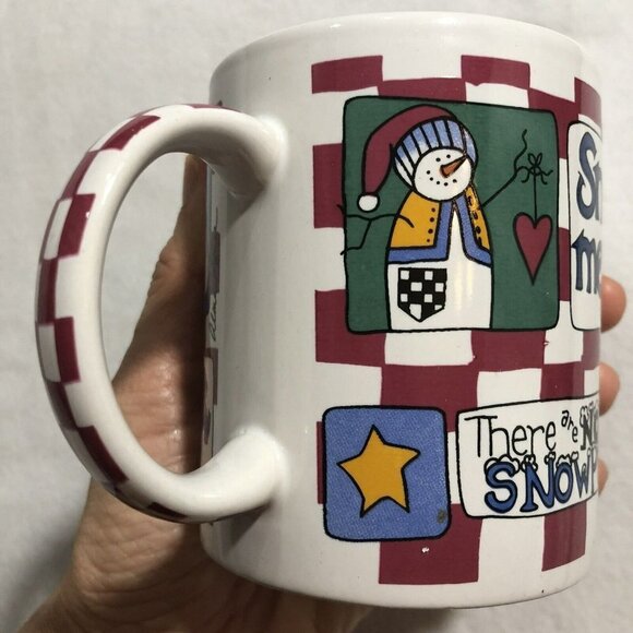 Westwater Alma Lynne Mug Snowman Snow Winter Holiday Christmas Ceramic Artist - Picture 7 of 8
